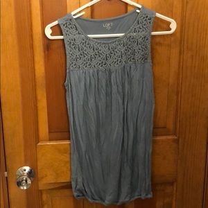 Blue Lace Tank Loft size xs